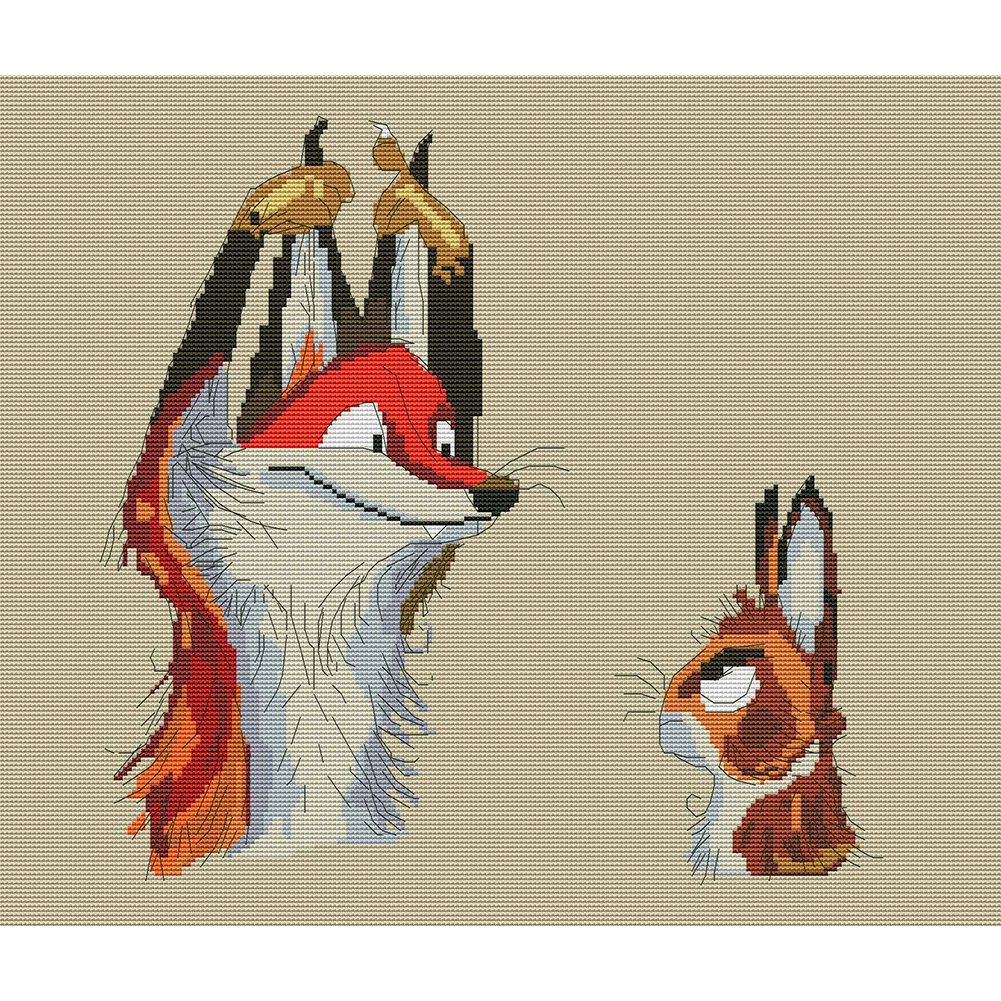 

Fox - 14CT Counted Cross Stitch - 40*46CM, 501 Original