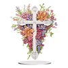 Diamond Painting Flower Cross Desktop Bedroom Table Decoration