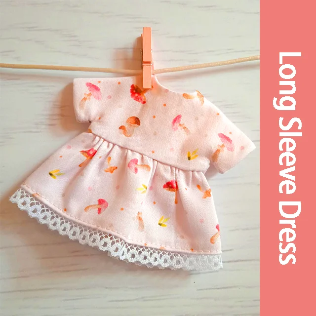 Sewing Long Sleeve Dress For Doll PDF Pattern sewing-long-sleeve-dress-for-doll-pdf-pattern