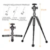 XILETU M5G Mini Portable Lightweight Travel Tripod Tabletop Video Mini Tripod with 360 Degree Ball Head for Camera DSLR SLR