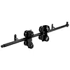 [US Local Warehouse] 20FT Sliding Library Ladder Hardware Kit Floor Roller with Brake Telescopic Top Hook Sliding Track Kit with Complete Hardware Set (No Ladder) Indoor Moving Track for Home Office Loft (Adjustable)