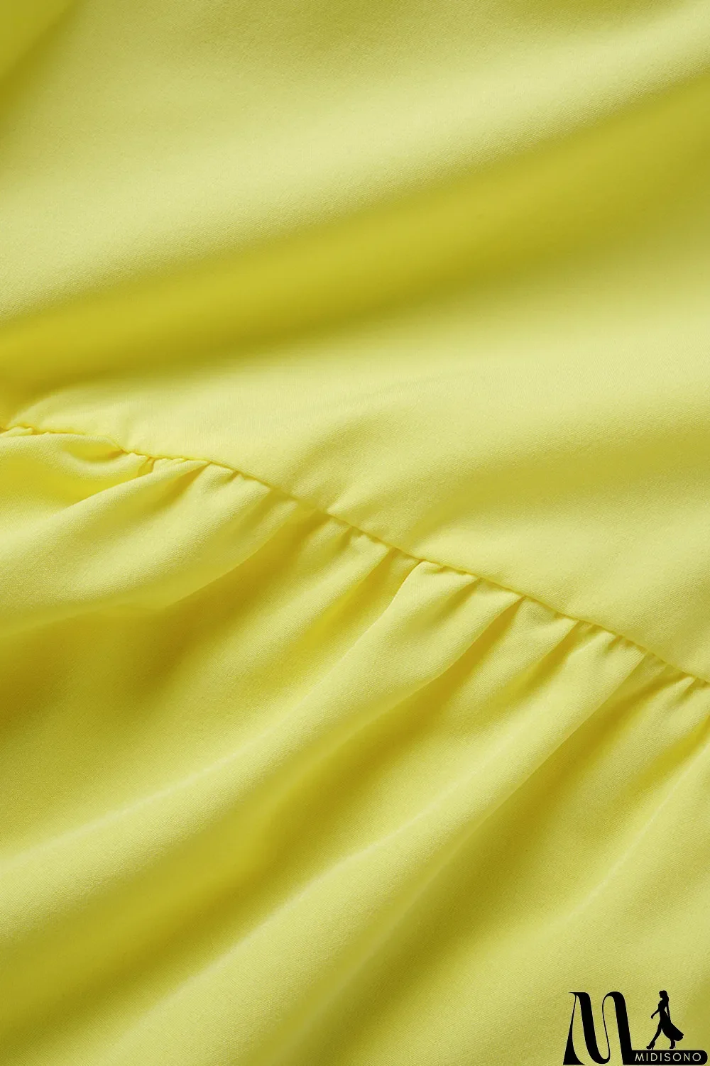 MidiSono - Light Blue Casual Solid Patchwork Turndown Collar Cake Skirt Plus Size Dresses