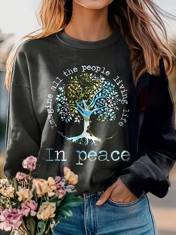 Peace Tree Art Print Sweatshirt