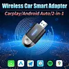 Wireless Carplay Android Auto Adapter CarPlay AI Box Type-C/USB Plug & Play WiFi
