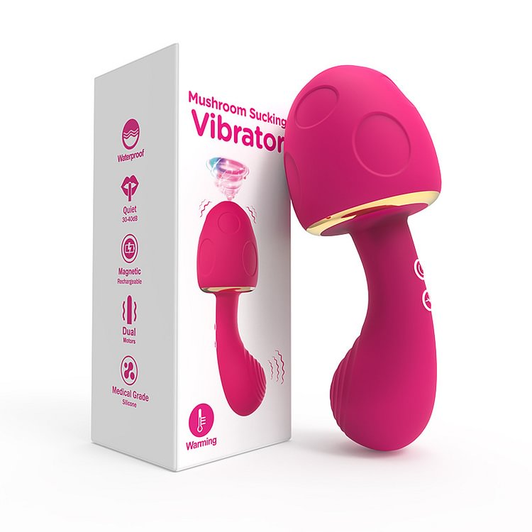 New Mushroom Mute Sucking Vibrator Warm Massager Toy
