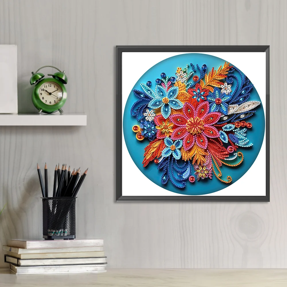 Diamond Painting - Partial Special Shaped Drill - Flower(Canvas|30*30cm)