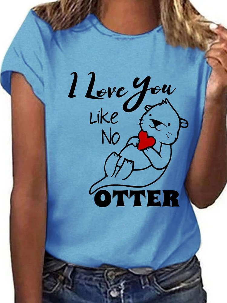 Bestdealfriday Valentine's Day Graphic Casual Short Sleeve Tee 11027755
