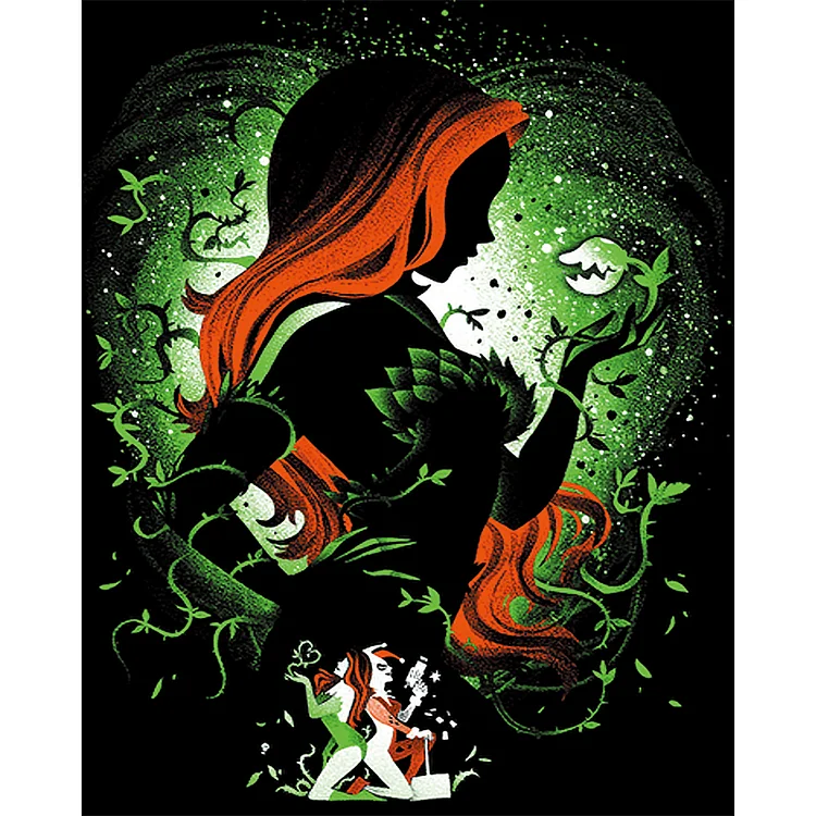 Silhouette - Poison Green Princess 11CT Stamped Cross Stitch 40*50cm