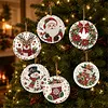 6pcs/set DIY Diamond Special Shape Pearl Art Hanging Wooden Christmas Tree Ornament Kit