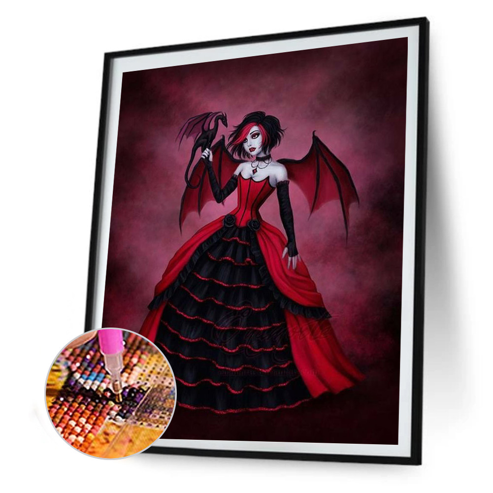 

(Multi-Size) bat fairy - Round/Square Drill Diamond Painting - 30*40CM, Round diamond 40*50cm, 501 Original