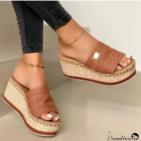 Women's Sandals Summer Female Slippers Flat Woman Peep-toe Comfort Slip-on Casual Shoes Mujer Slingback
