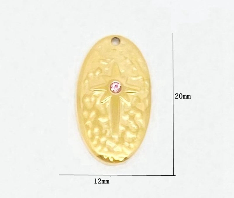 1 Piece 304 Stainless Steel Solid Color Jewelry Accessories Pendant