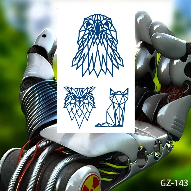 Temporary Waterproof Tattoo Stickers Butterfly Deer Rabbit Flower Juice Ink Lasting Boy Girl Chest Neck Hand Fake Bracelet Tatoo