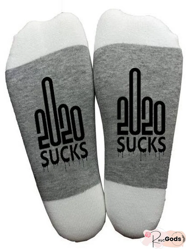 Middle Finger Graphic Crew Socks