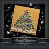 (25x25cm)DIY Pearl Painting Xmas Framed Handmade Pearl Material Art Kit Living Room Decor