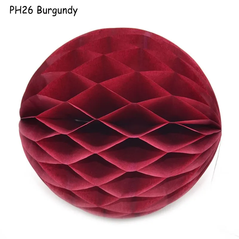 1Pcs 2 -12 Chinese Round Hanging Paper Honeycomb Flowers Balls Crafts Party Wedding Home DIY Decoration Paper Lantern Pompom