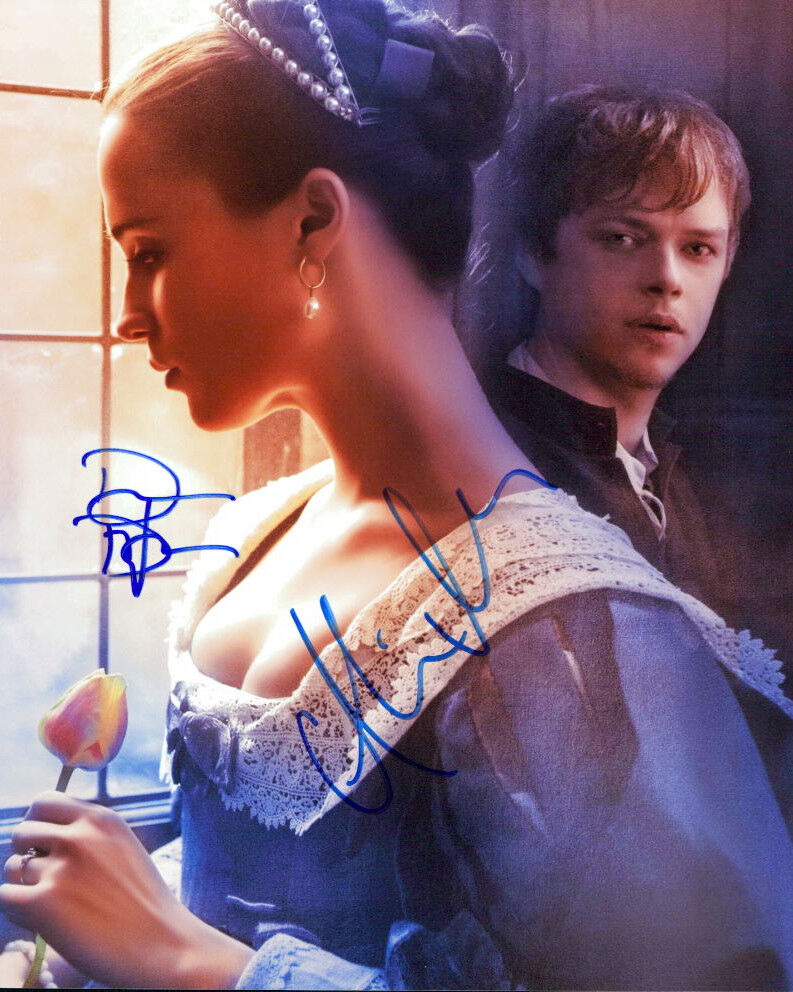 Tulip Fever (Alicia Vikander & Dane DeHaan) signed authentic 8x10 Photo Poster painting COA