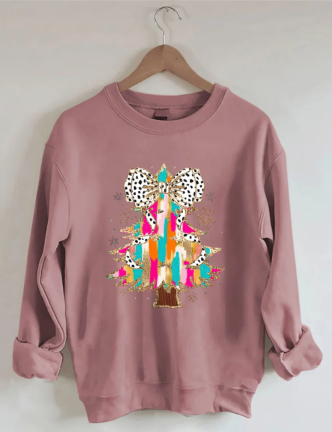 Coquette Glitter Christmas Tree Sweatshirt