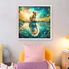 Lion Cub Green Reflection-11CT Stamped Cross Stitch 40*40cm/15.75*15.75in