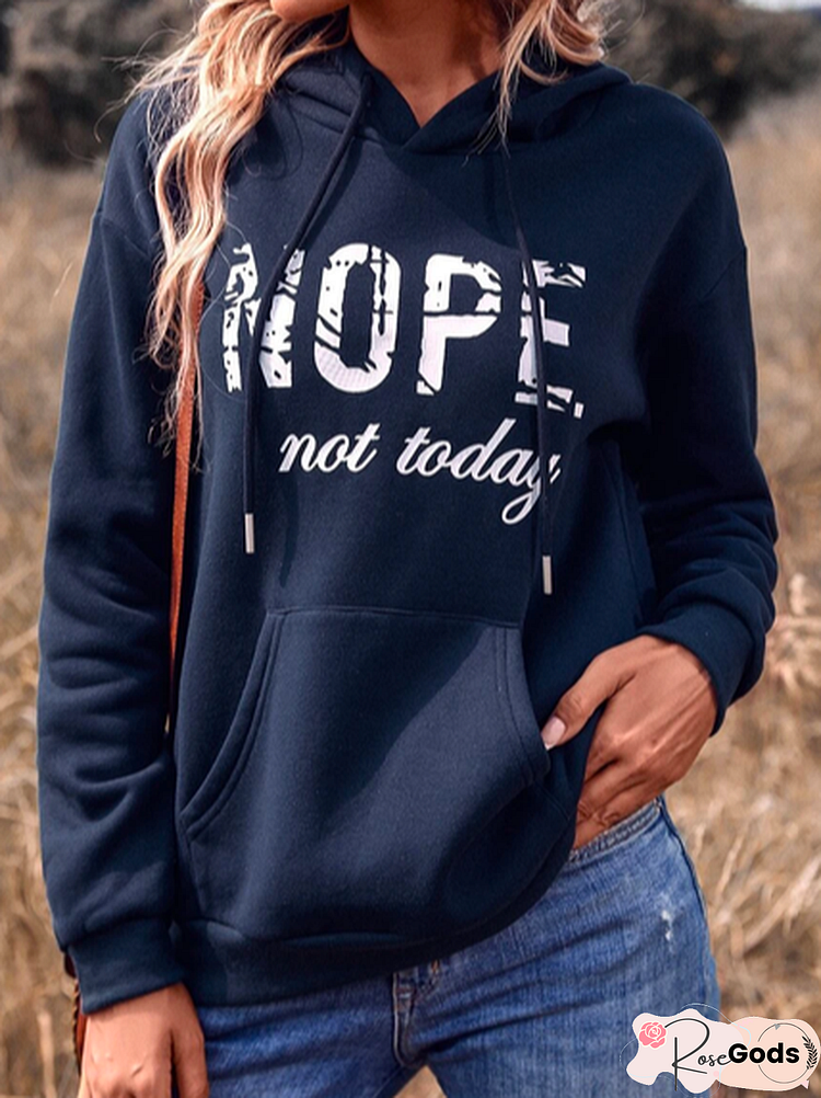 Loose Casual Hoodie Text Letters Sweatshirts