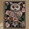 Pearl Floral Owl-Special Shaped Diamond Painting