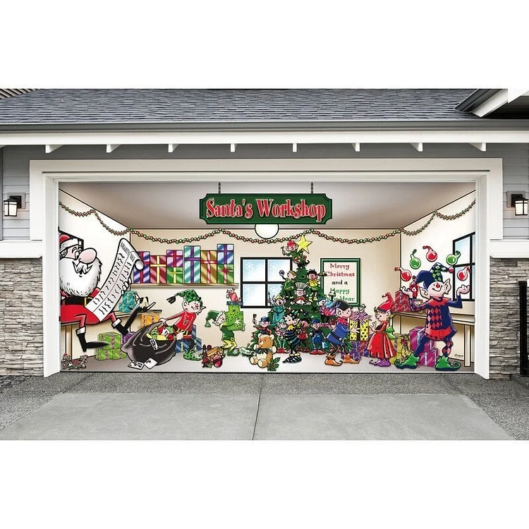 Santa's Workshop Garage Door
