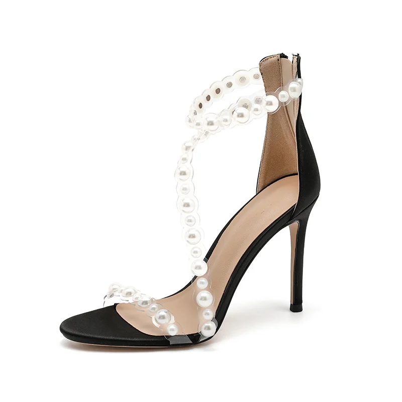 Breakj Breakj Transparent Sandals Women 2023 Summer Fashion New Fairy Wind Sheel With High-End High-Heeled Shoes