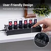 Nixie Tube Clock, Tube Clock in Cyberpunk Decor with Mood Lighting, Nixie Tube Clock Kit for Vintage Room Decor