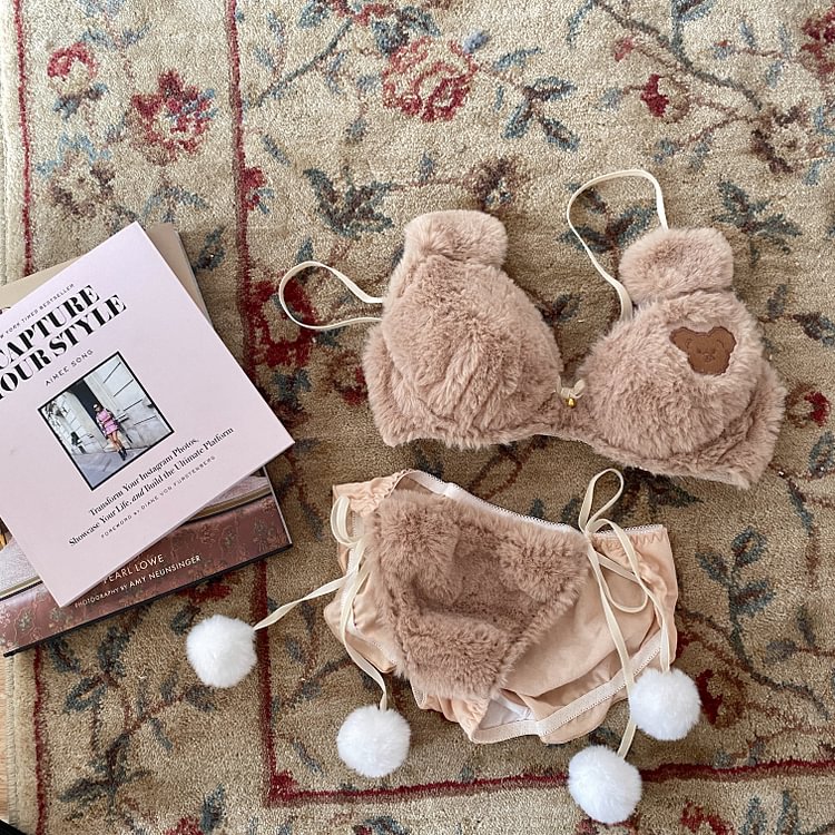 Kawaii Plush Bear Underwear Set SS2304