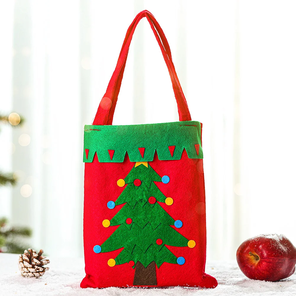 New Christmas creative linen apple bag gift bag ornaments