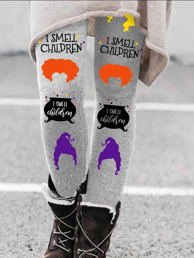 I Smell Children Printed Women's Knit Leggings