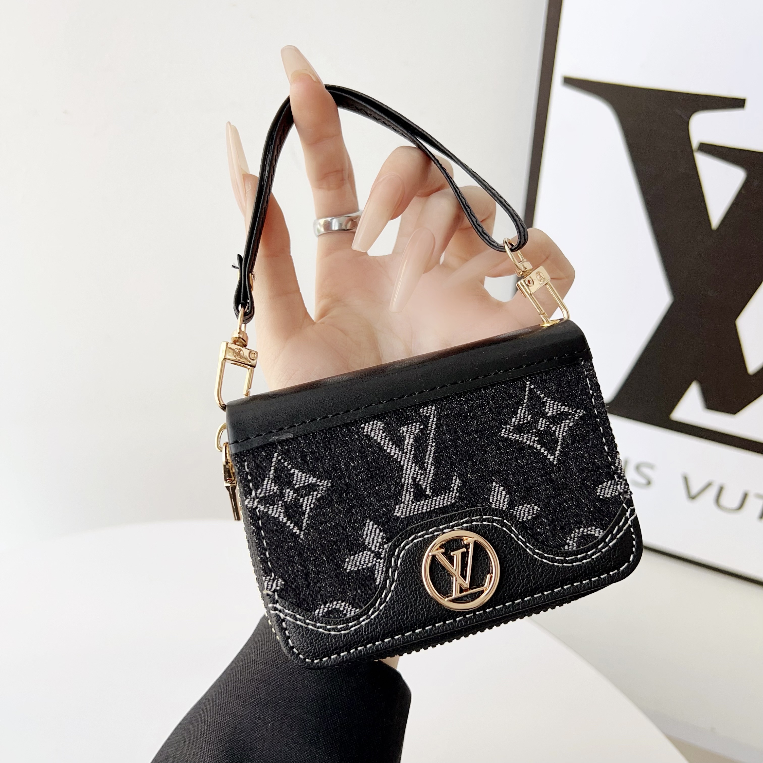Mini Louis Vuitton Handbag Zip Wallet Gucci Card Holder Leather Coin Purse