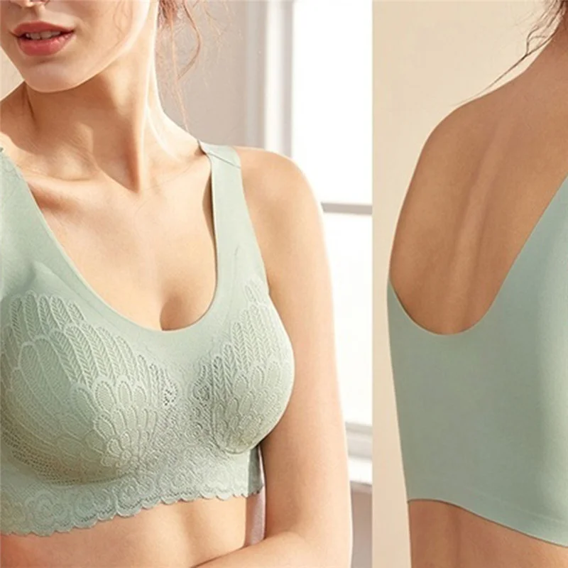 No Steel Ring Gathered Lace Seamless Underwear