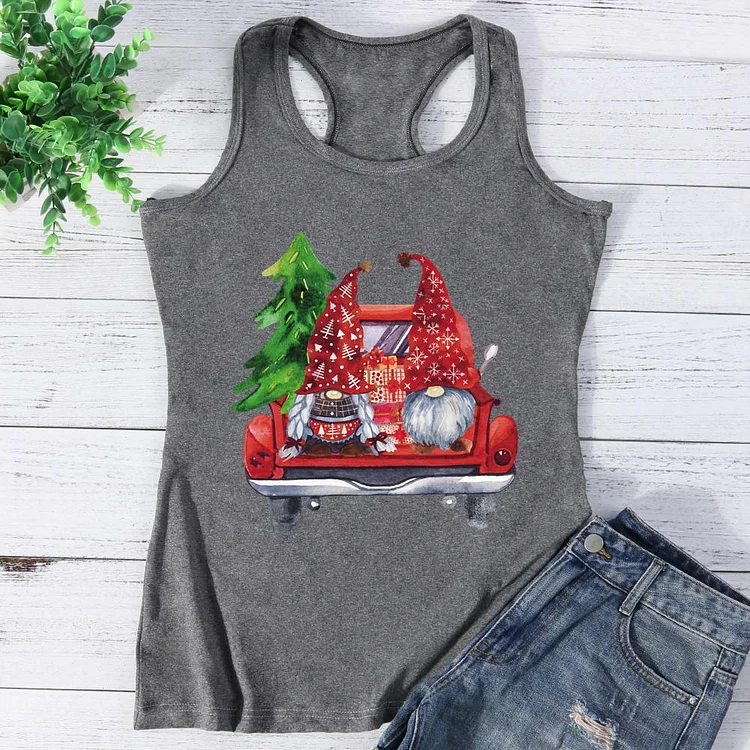 Gnomes Truck Christmas Vest Top-Annaletters