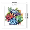 Succulent-18CT Stamped Cross Stitch 25*25cm/9.84*9.84in tapestrymarket