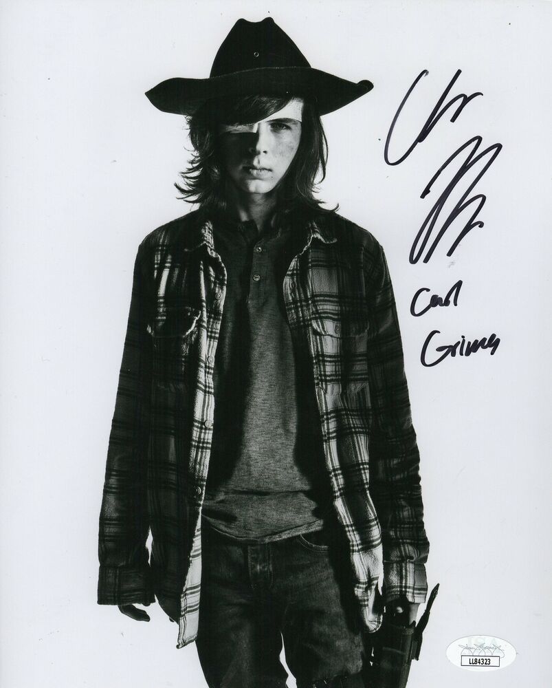 Chandler Riggs Autograph 8x10 Photo Poster painting The Walking Dead Carl Signed  2