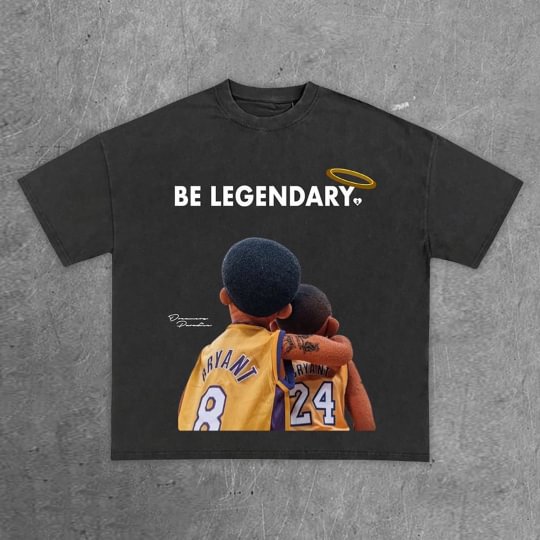 Sopula Vintage Be Legendary Graphic Casual Street Basketball T-Shirt - SOPULA