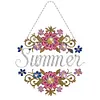 DIY Summer Flowers-Diamond Painting Pendant（Single-Sided)