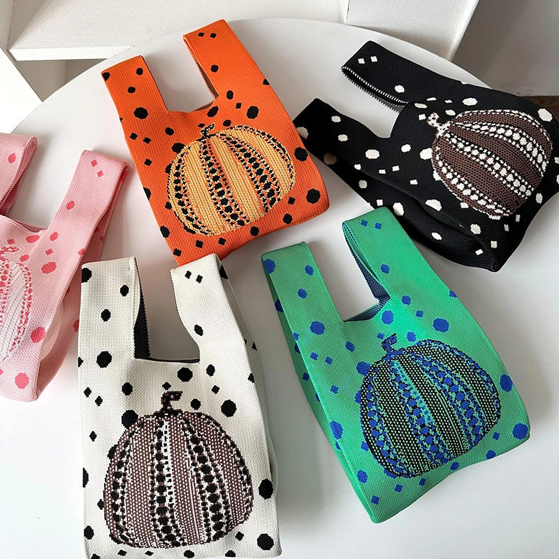 Halloween Medium Polyester Square Open Straw Bag