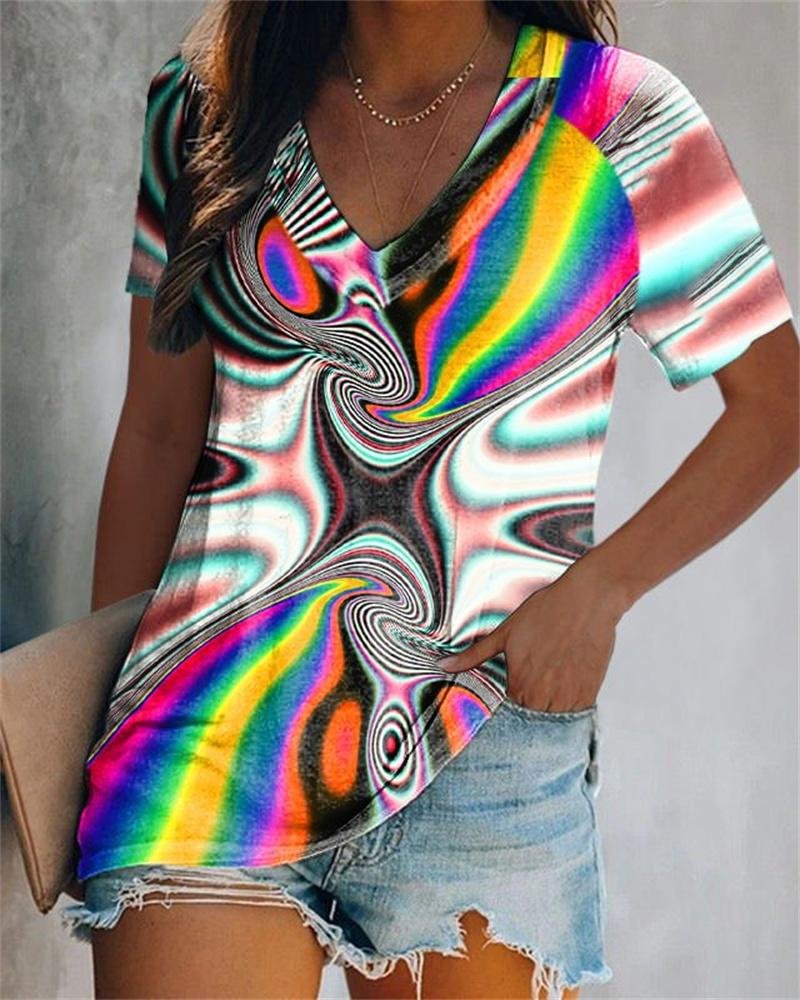 Casual Printed Short Sleeve T-Shirt