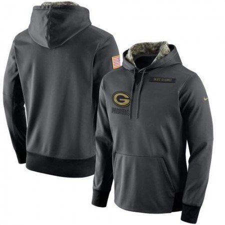 Men's Green Bay Packers  Anthracite Salute to Service Player Performance Hoodie