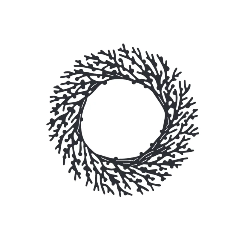 Wreath Of Branches  Metal Cutting Dies For DIY Scrapbook Cutting Die Paper Cards Embossed Decorative Craft Die Cut New