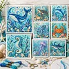 Ocean Animals Stamped Needlework Cross Stitch Kit 14CT tapestrymarket