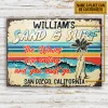 Beach Surfing The Waves Are Calling, Summer Outdoor Activities, Surfing At Beach, Custom Classic Metal Signs
