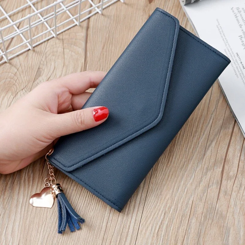 Big Capacity Women's Wallets Dull Polish Leather Wallet Double Zipper Day Clutch Purse Wristlet Coin Purse Card Holder Wallet