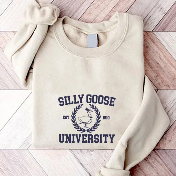Silly Goose University Crew Neck Sweatshirt socialshop