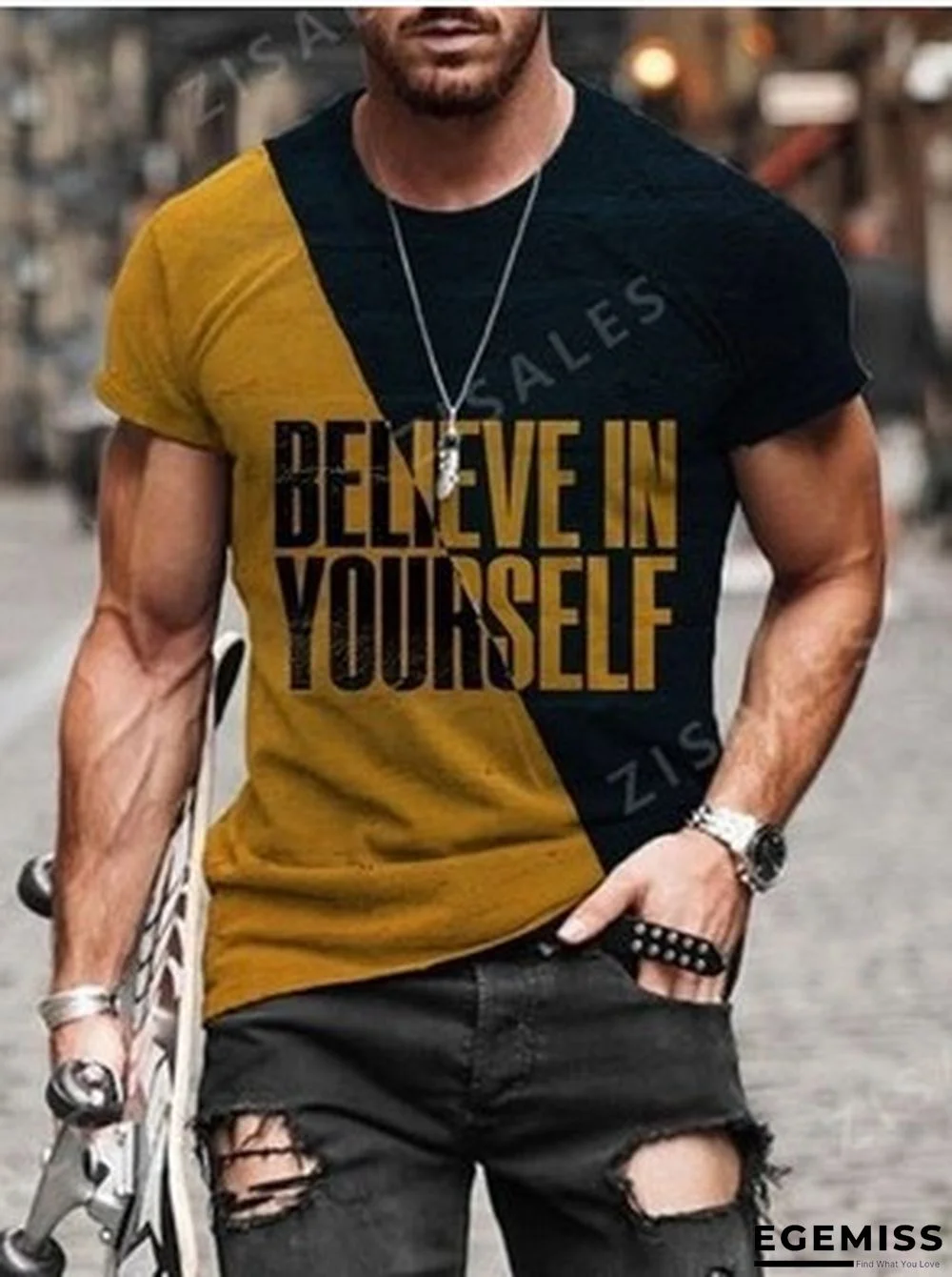 3D Personalized Printing Fashion Trend Boys Lightweight Breathable Short Sleeve T-shirt | EGEMISS