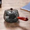 Glass Teapot with Infuser, Kung Fu Teapot with 360 Degree Rotating Infuser, Stovetop Safe