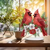 5D DIY Diamond Painting Special Shape Desk Ornament Cardinal Bird Decor Kit