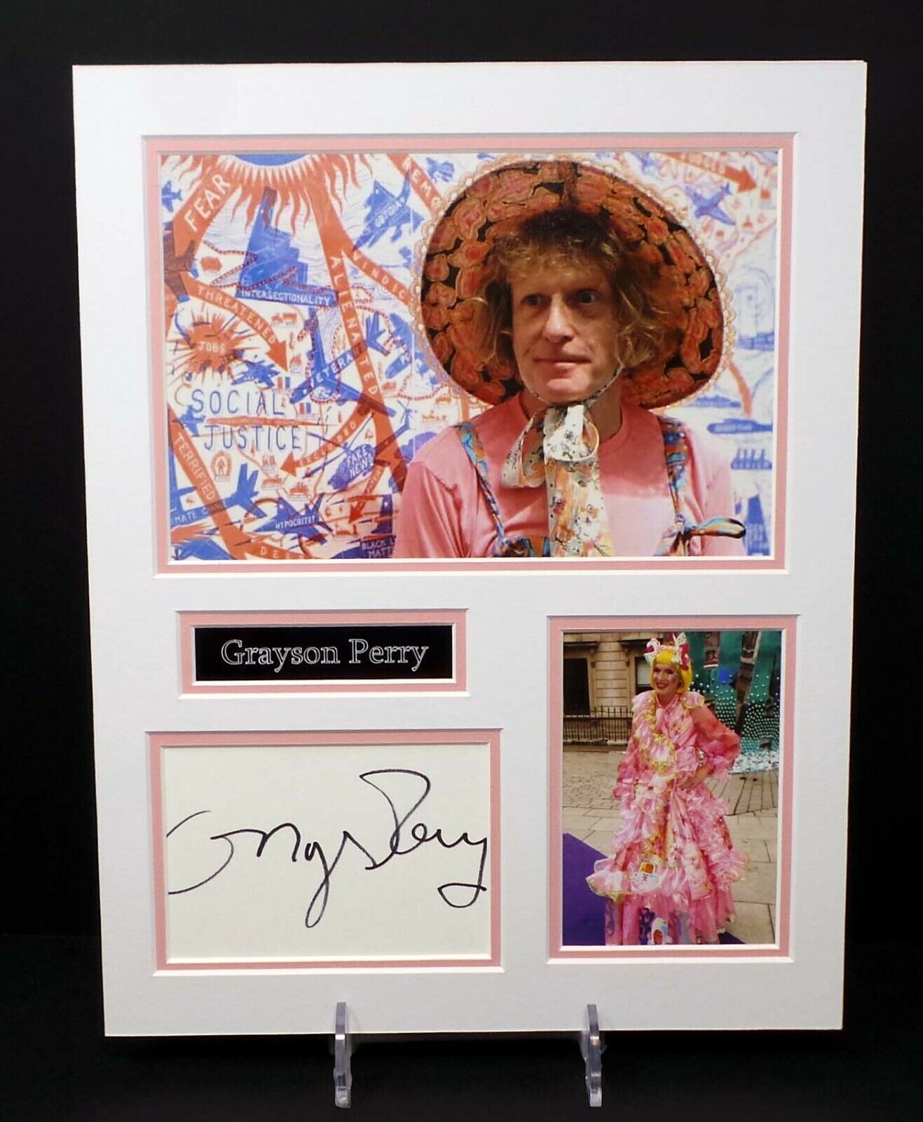 Grayson PERRY Signed Mounted Contemporary Artist Photo Poster painting Display AFTAL RD COA RARE